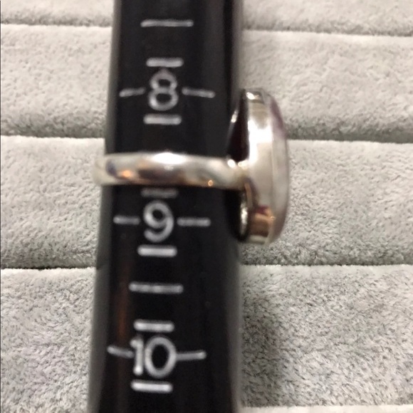 New Sterling Silver Teardrop Pink Tourmaline in Quartz Ring Size 8.5-8.75 Gem - Picture 6 of 16